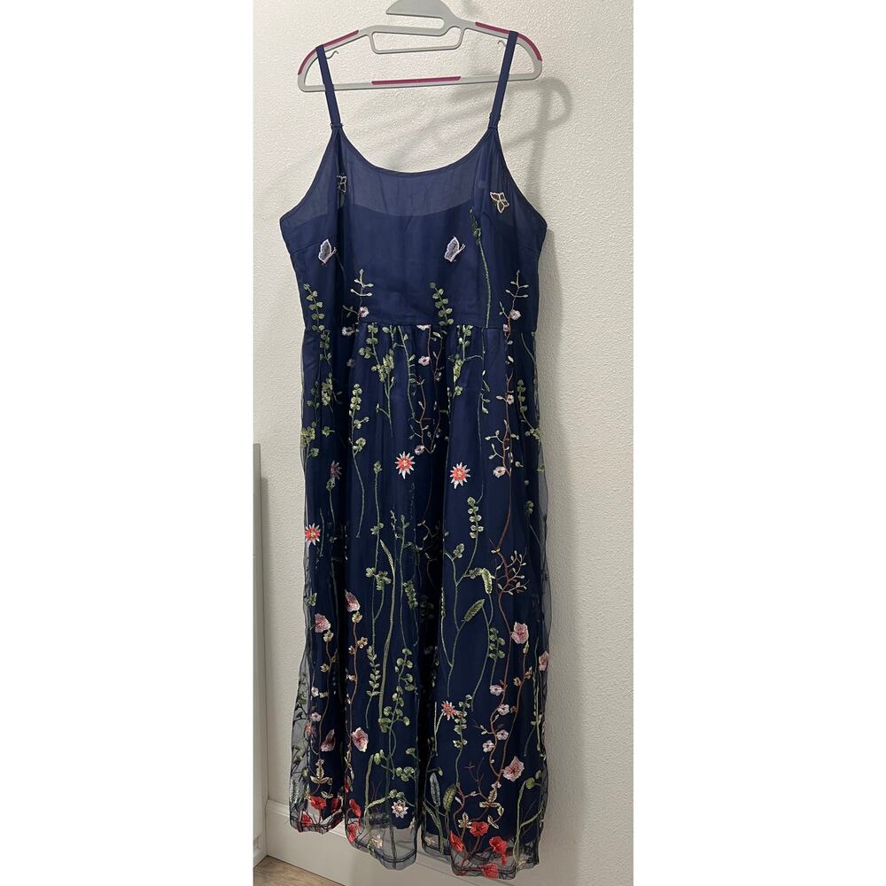 Summer Dress Embroidered Floral Cami Dress